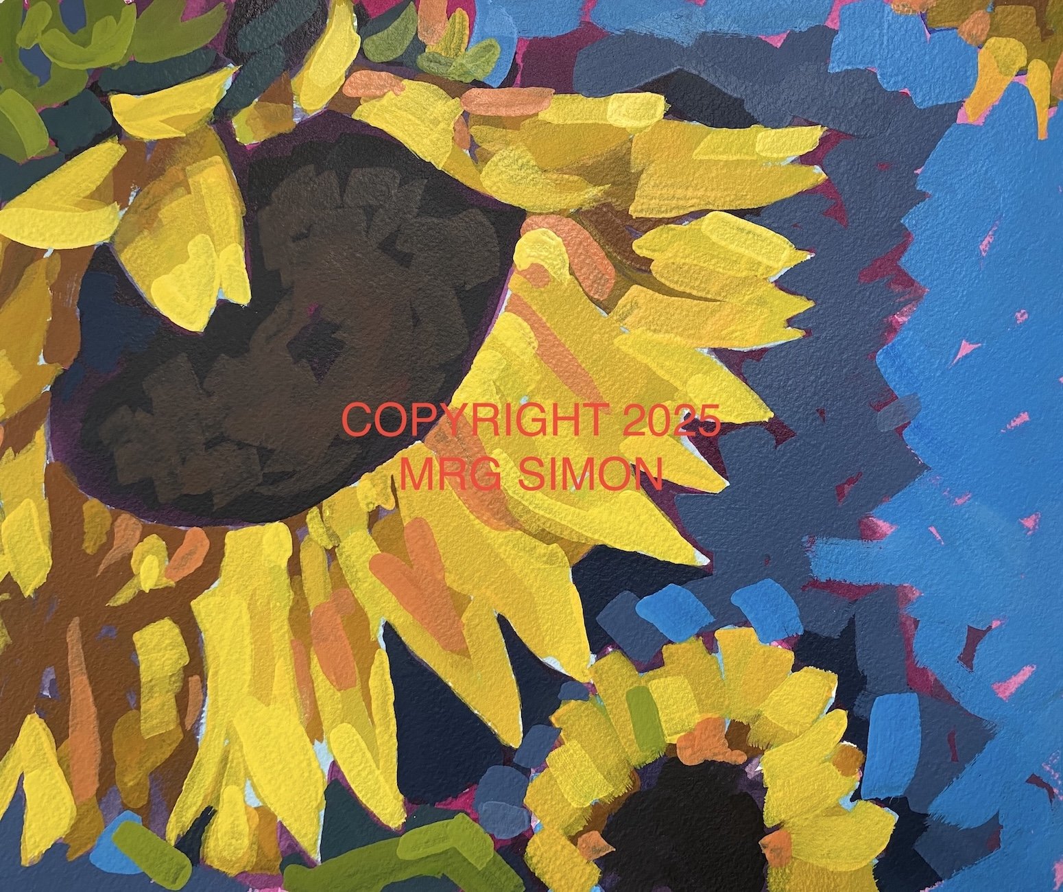 Sunflower No.3 acrylic painting