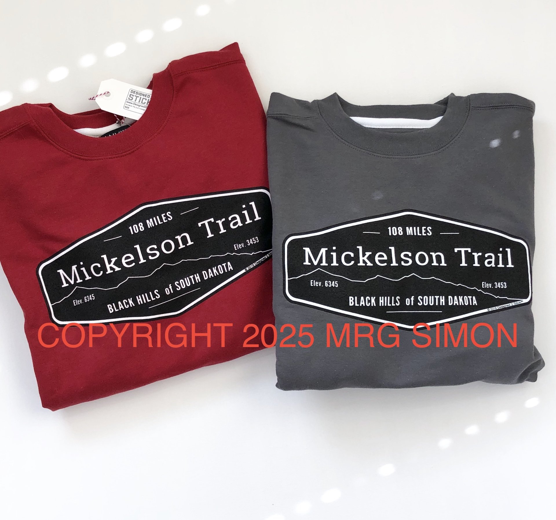 Mickelson Trail Sweatshirt red and grey