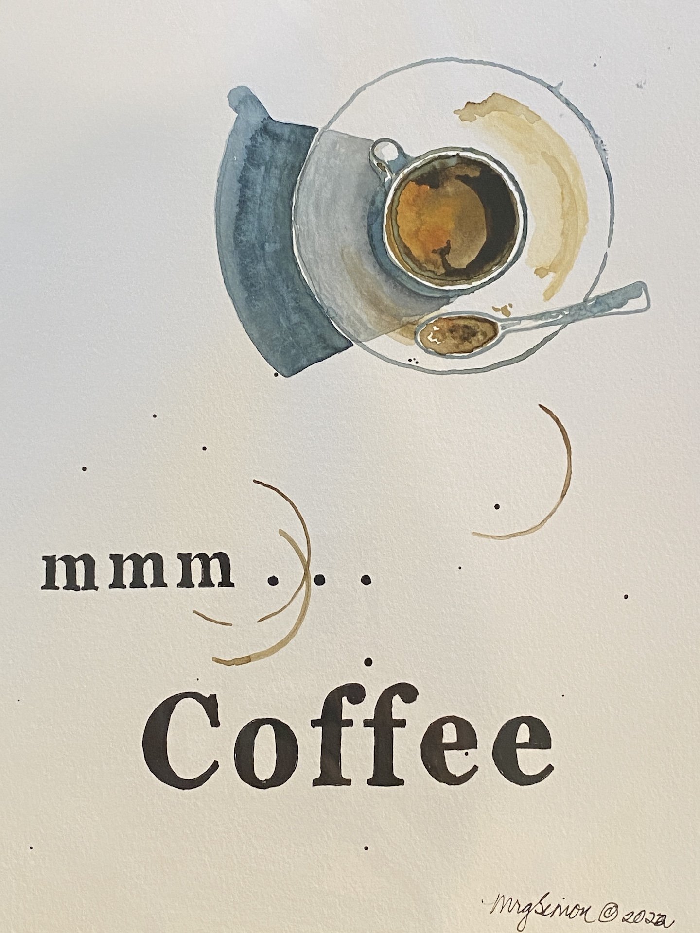 Coffee mmm... watercolor painting