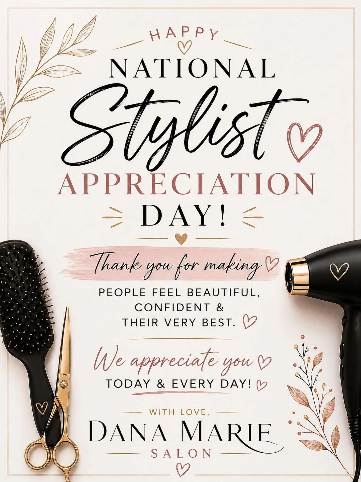 Happy National Stylist Appreciation Day ✨
Today we celebrate the artists behind the chair&mdash;the ones who create beauty, build confidence, and brighten lives every single day.
Thank you for your passion, creativity, and the love you pour into ever