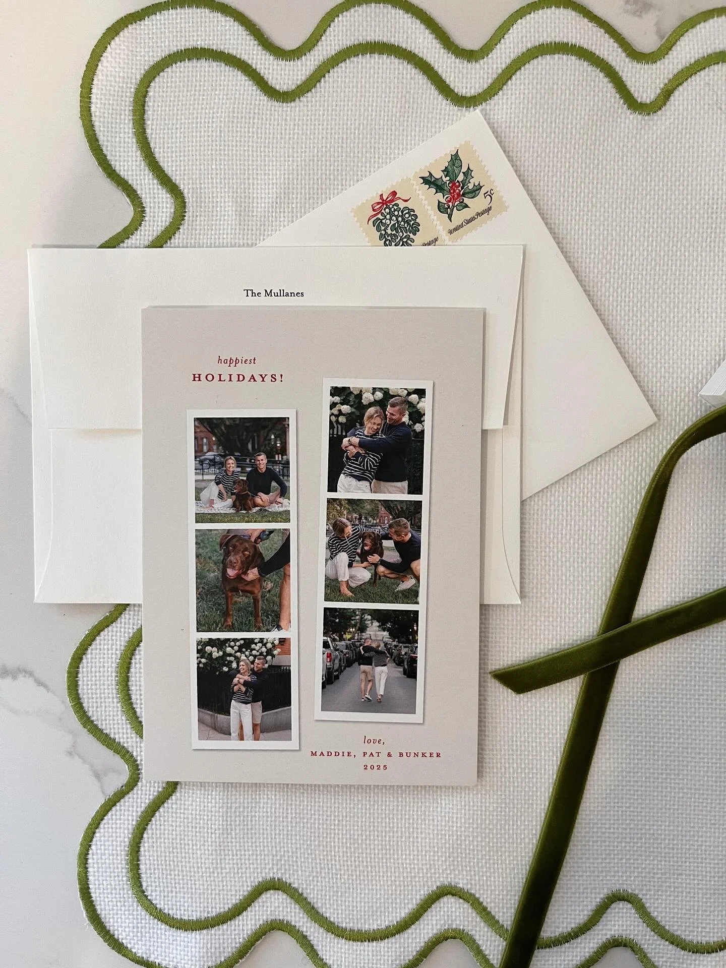 Year 2 of our Christmas card tradition with @minted ❤️Can&rsquo;t wait to spend our first Christmas in our new home!! 

Use code MADDIEMINTED for 20% off stationery &amp; gifts. Exclusions apply, valid through 12/31. #mintedpartner #holidaycards