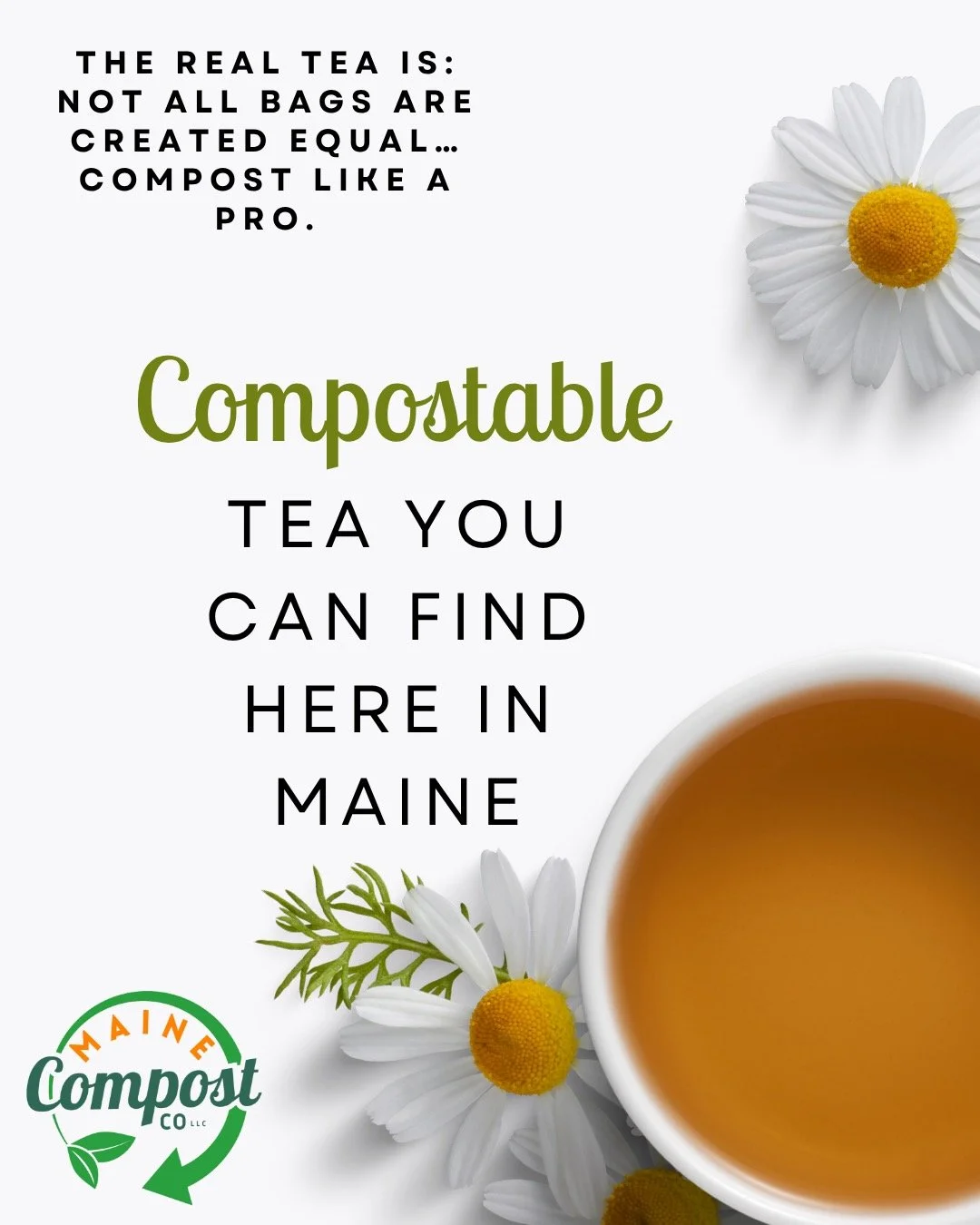 We&rsquo;ve been getting a steep number of questions about whether tea bags can go in the compost&hellip; so here&rsquo;s the brew-tal truth ♻️ Here is a compostable tea bag list that you can find at most local stores. 🍮🌱