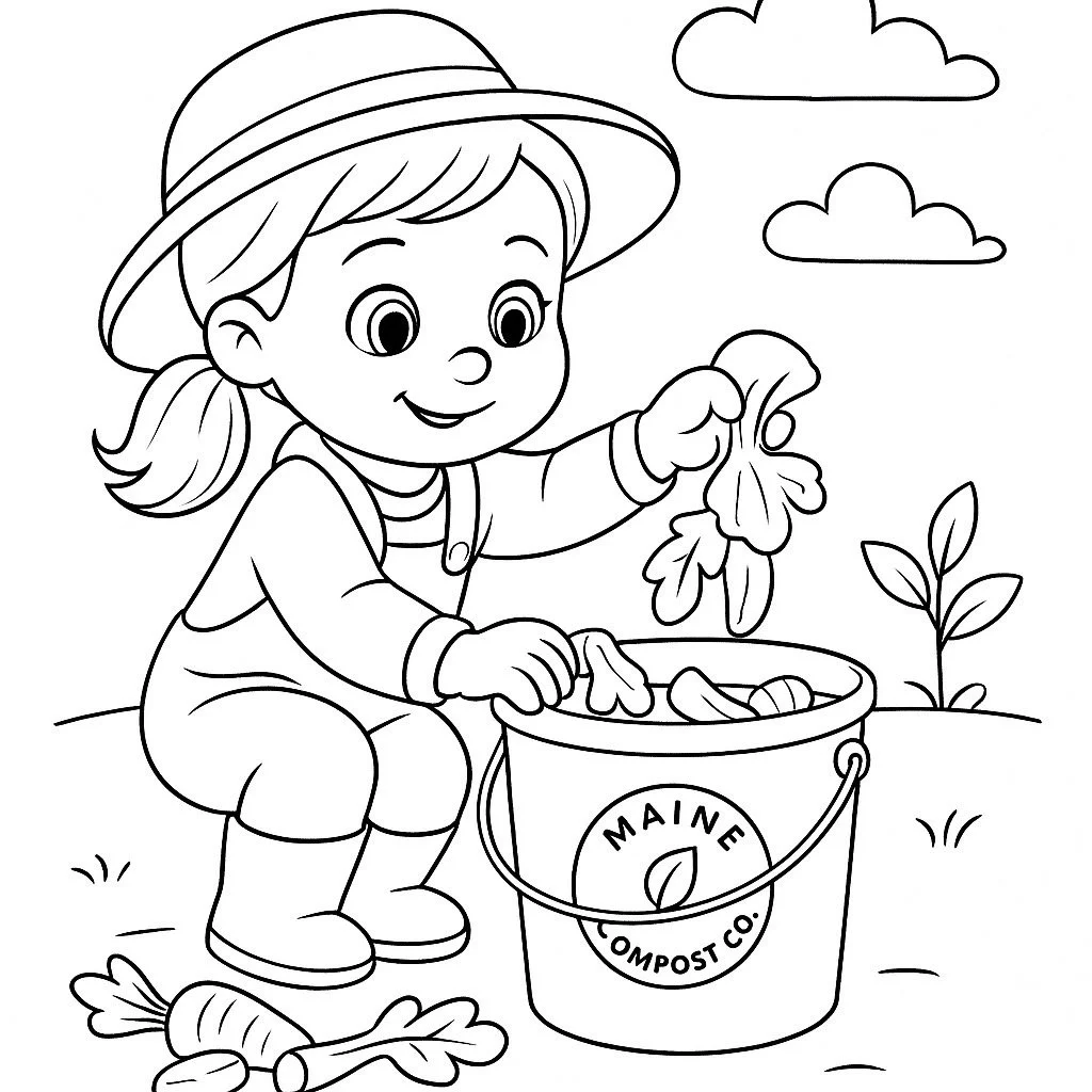 We were inspired by this sweet illustration of our daughter &mdash; so on this cloudy day, we created compost-themed coloring pages for kids! 🌧️🖍️🌱

They&rsquo;re a fun way to learn about composting and what goes into making healthy soil. If you&r