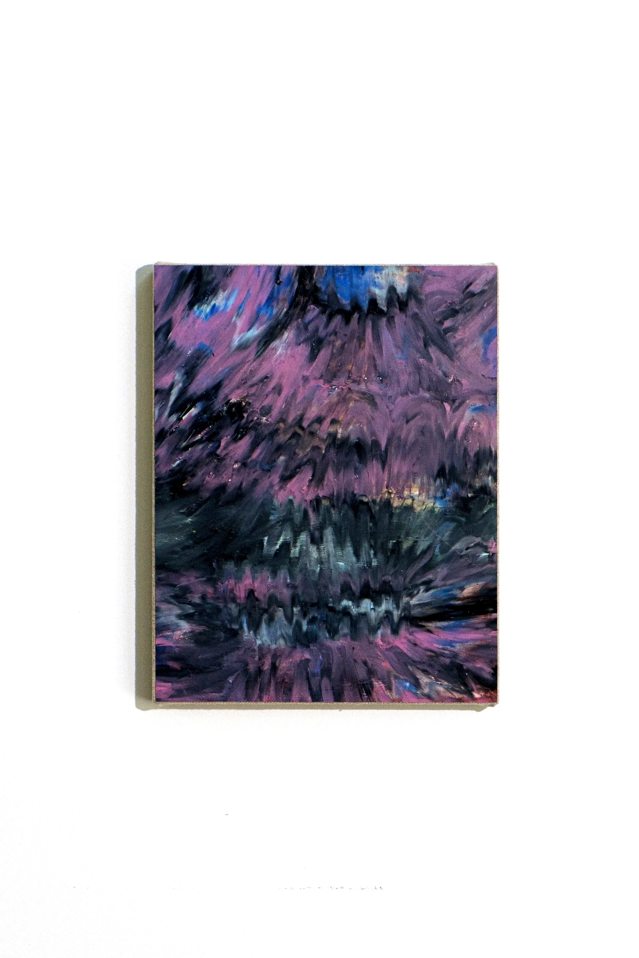 Intercession I, 2025, Oil stick on paper, mounted on linen stretched panel, 11x14 in., $800