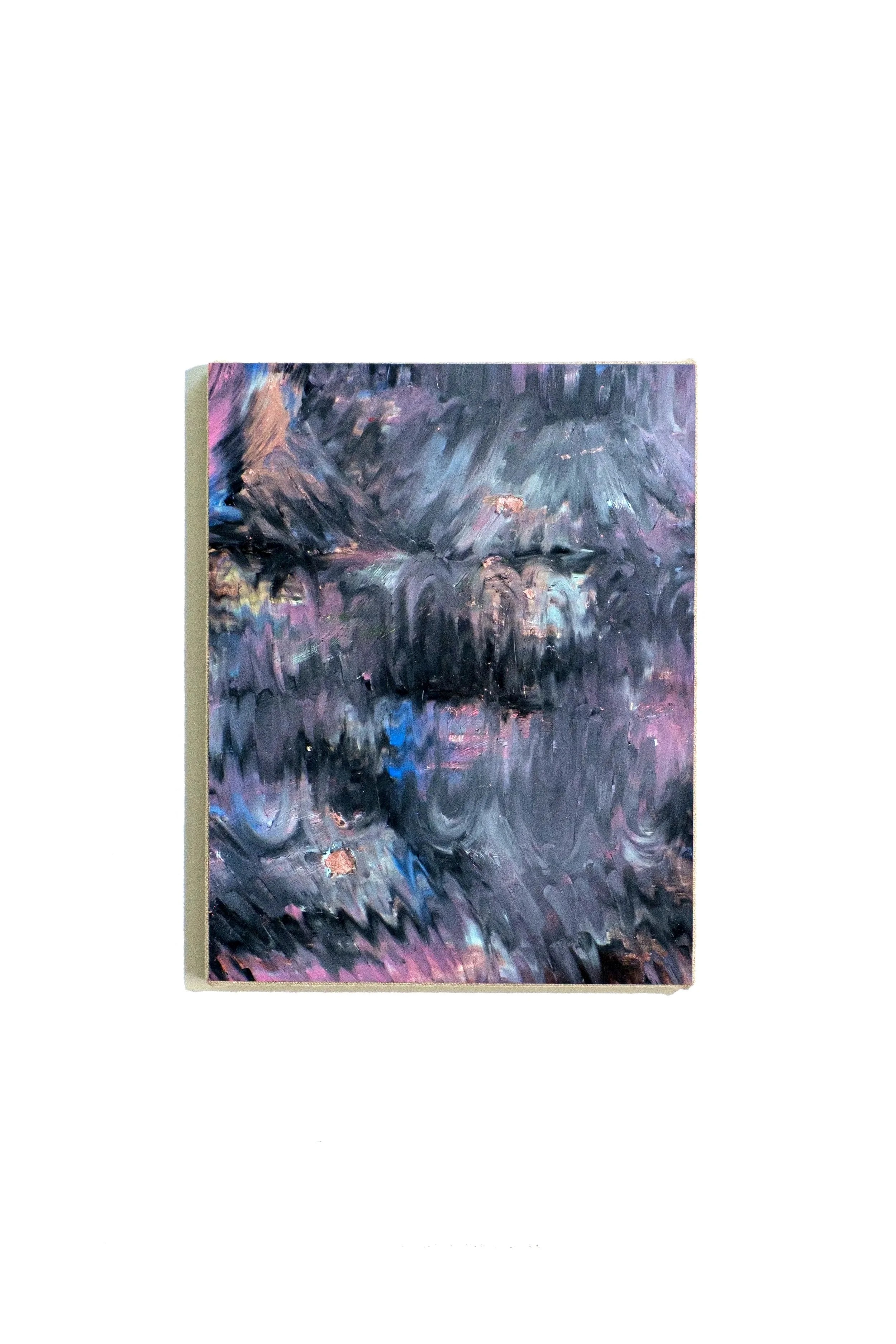 Intercession II, 2025, Oil stick on paper, mounted on linen stretched panel, 11x14 in., $800