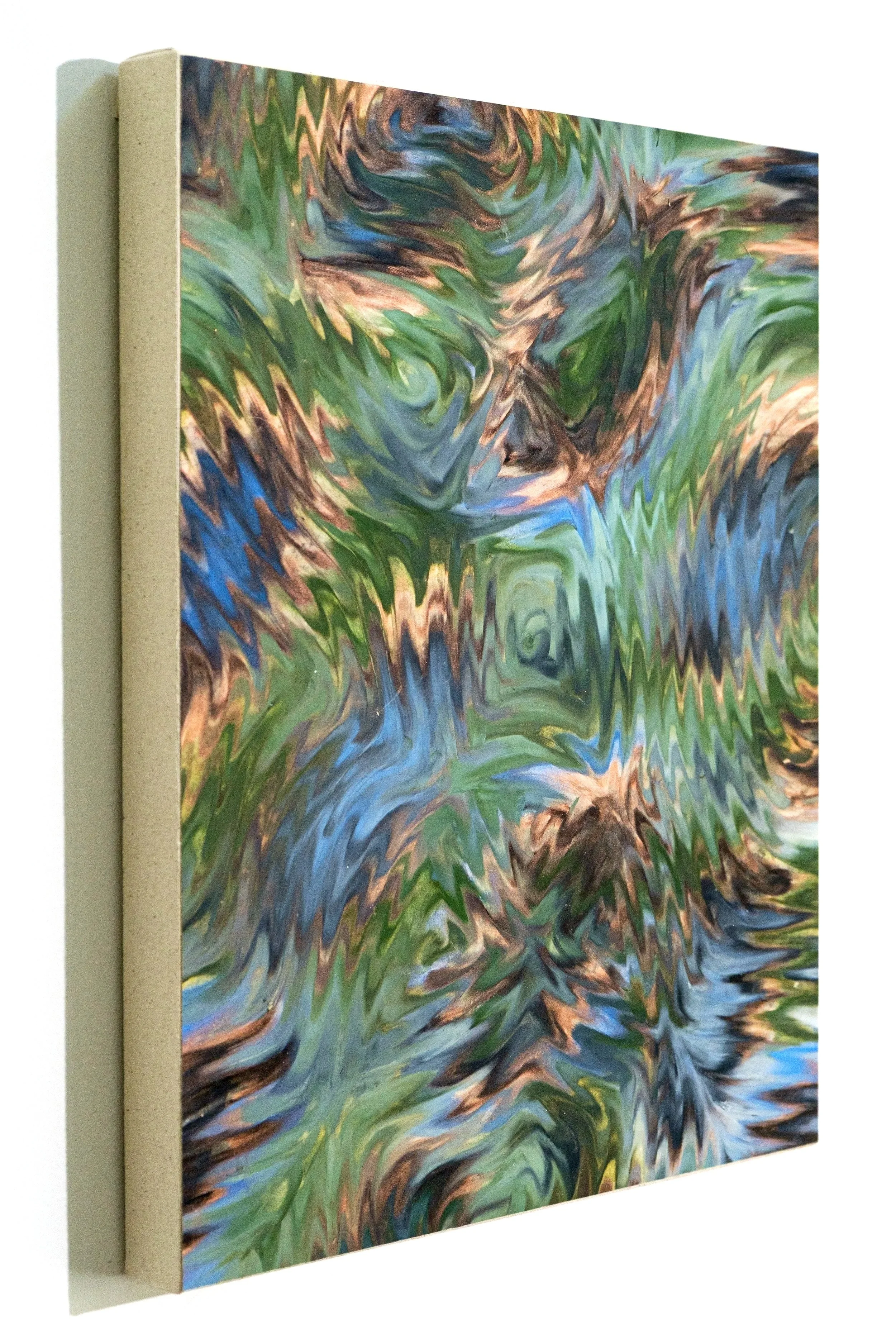 A Cut Made in Stone that Never Stops Growing, 2023, Oil stick on paper, mounted on canvas stretched panel, 16x20 in., $1,500