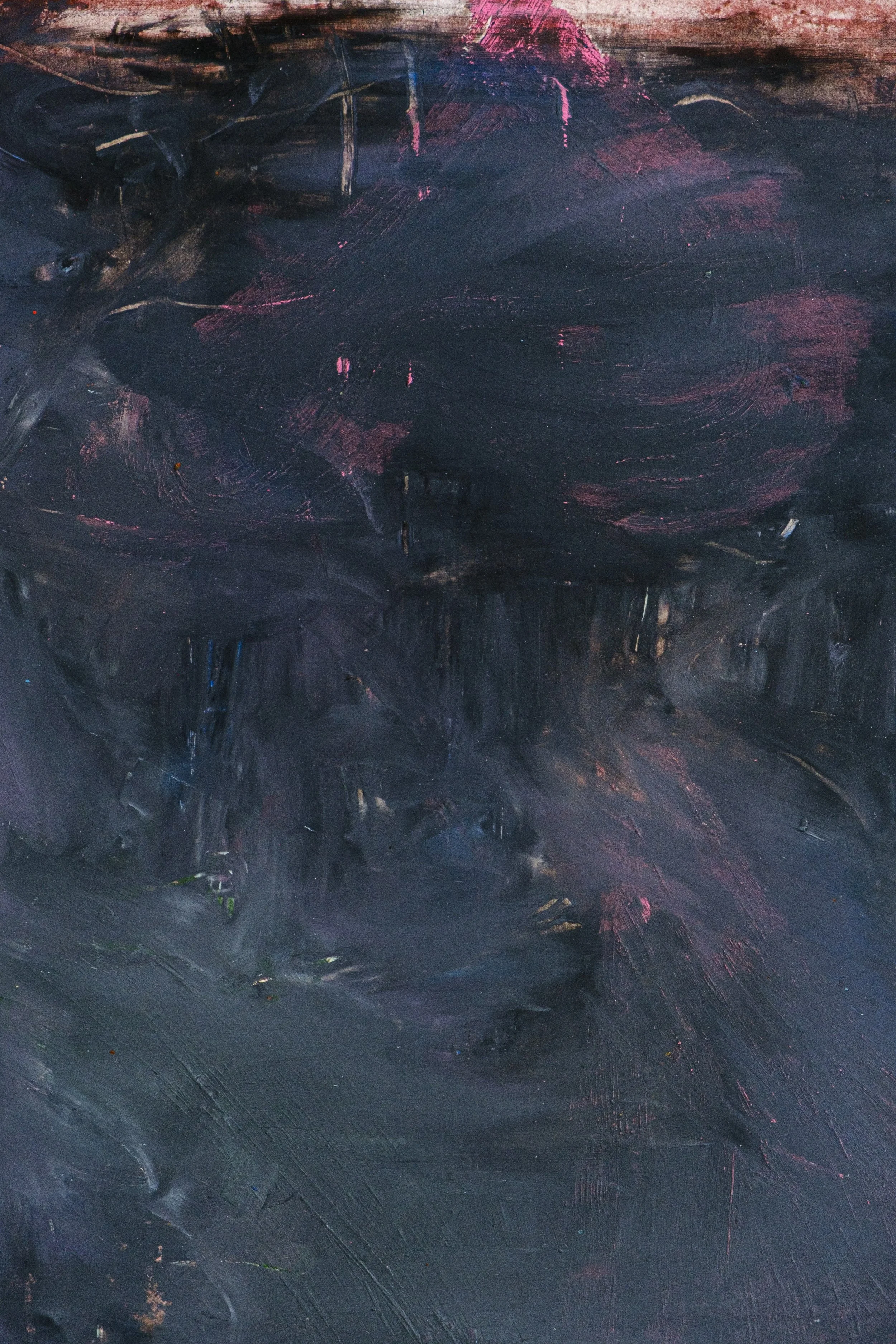 Intercession V, 2025, Oil stick on paper, mounted on linen stretched panel, 11x14 in., $800