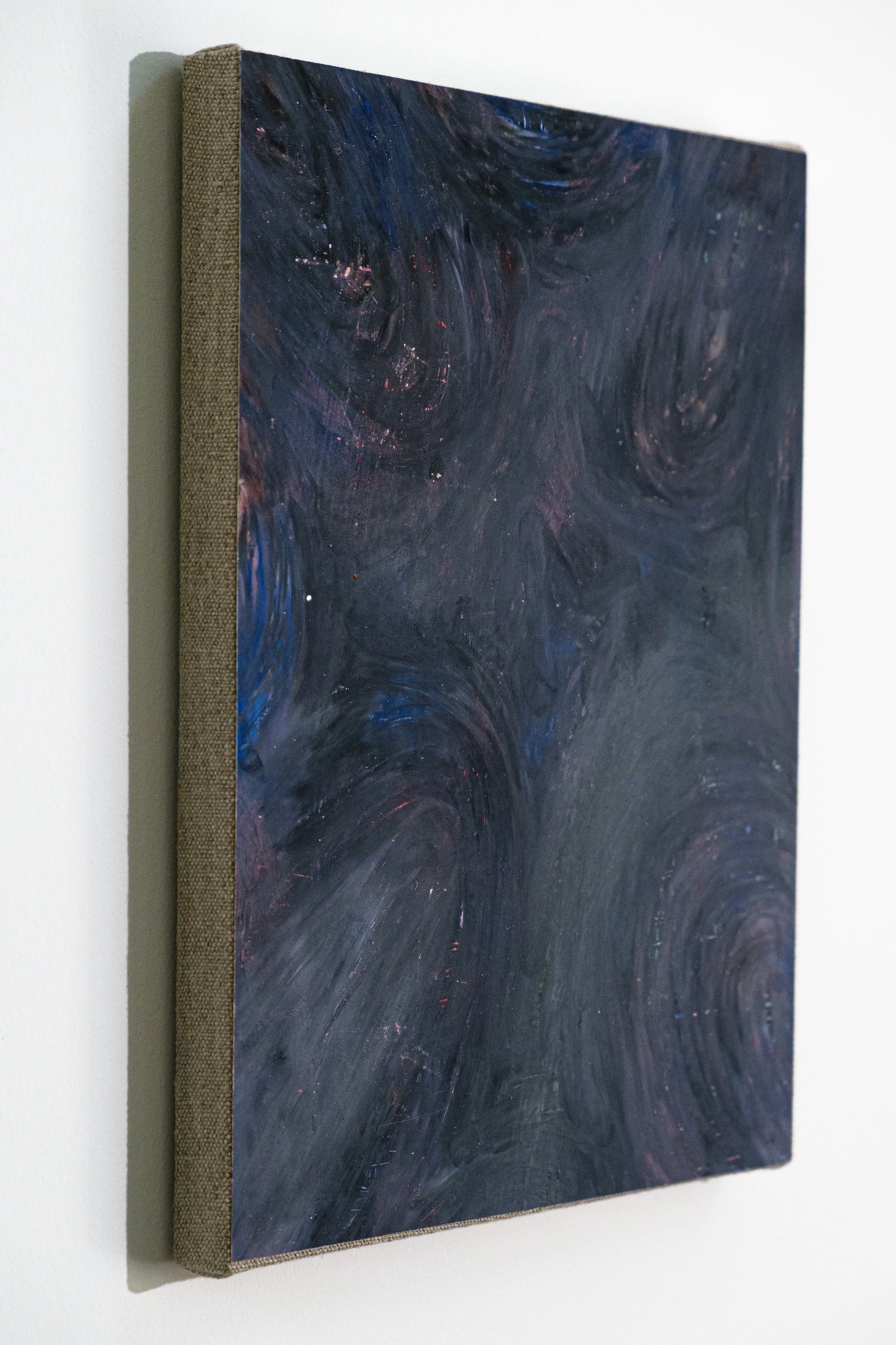 Intercession IV, 2025, Oil stick on paper, mounted on linen stretched panel, 11x14 in., $800