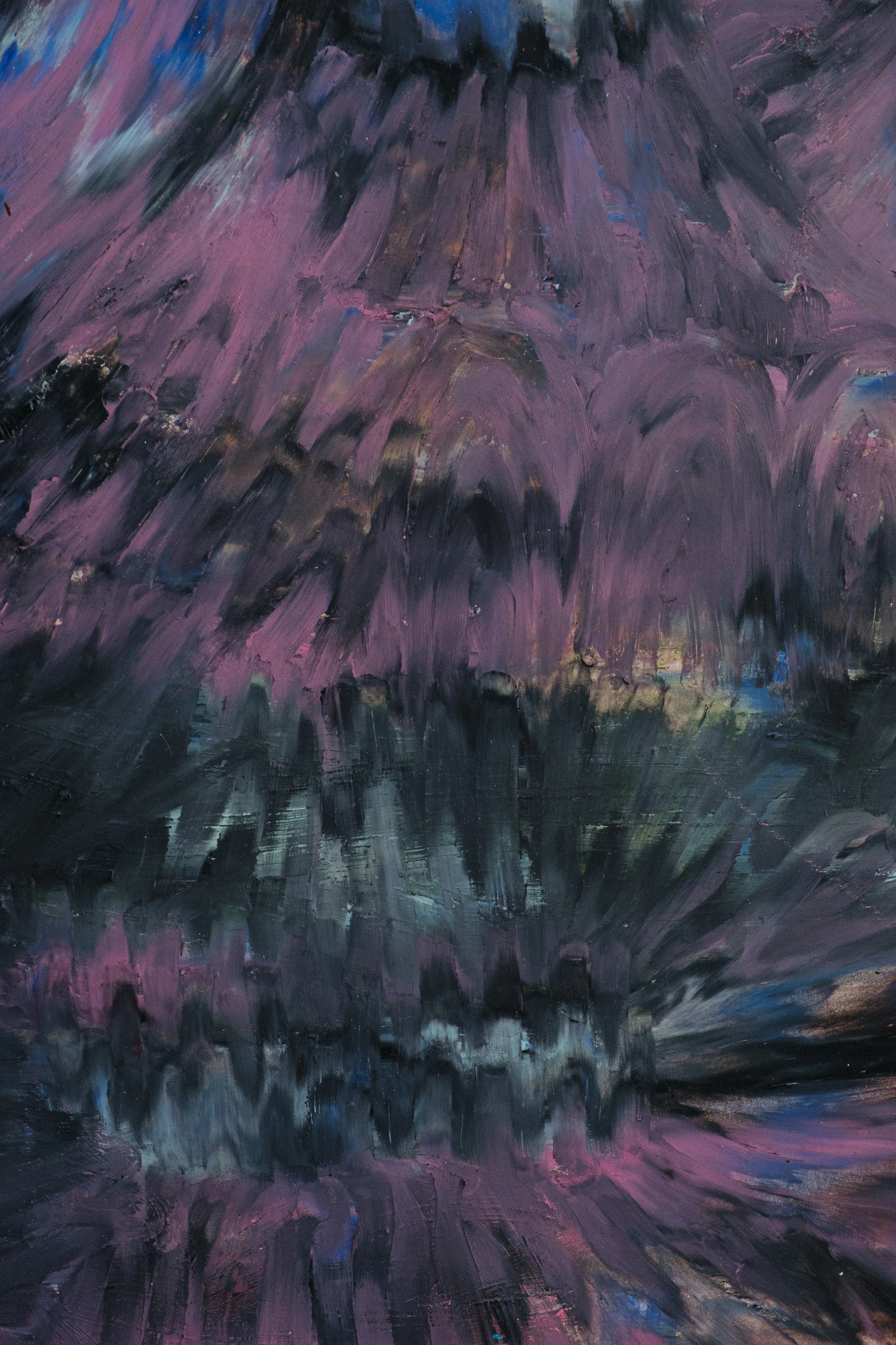 Intercession I, 2025, Oil stick on paper, mounted on linen stretched panel, 11x14 in., $800