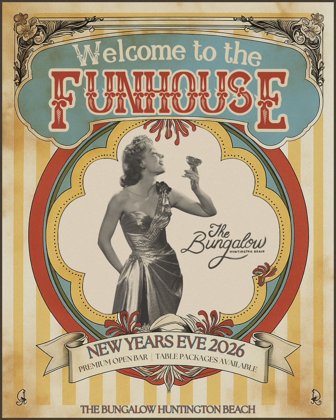 NYE 2026: Welcome to the Funhouse – The Bungalow Huntington Beach