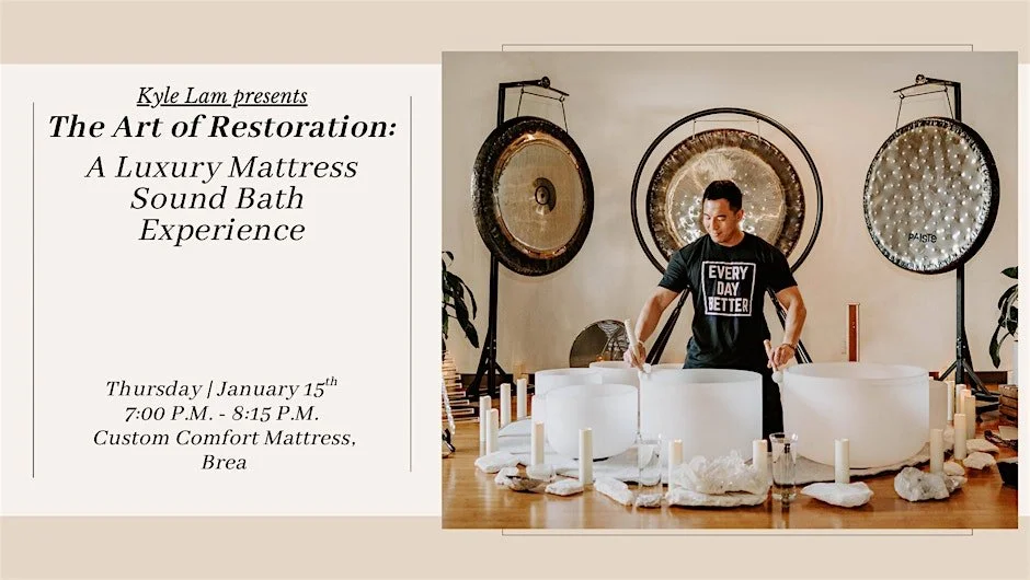 The Art of Restoration: A Luxury Mattress Sound Bath Experience – Brea, CA  