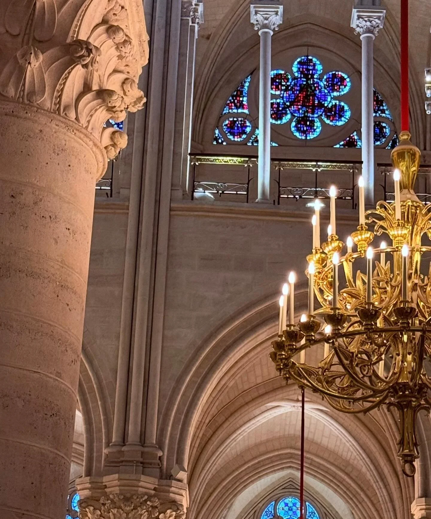 nside Notre-Dame de Paris ✨
Stone that has stood for centuries.
Light filtering through stained glass like quiet prayer.
A reminder that beauty, resilience, and faith can rise again. @notredamedeparis  #NotreDame #ParisMoments #SacredSpaces #GothicAr