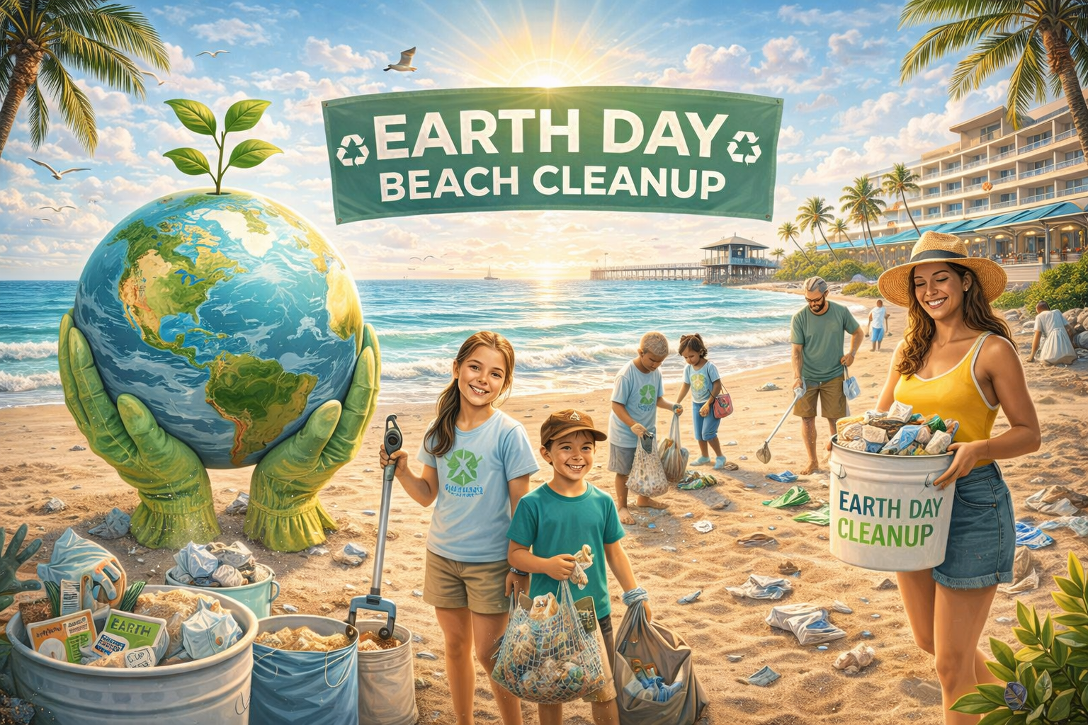 Earth Day Beach Cleanup at Paséa Hotel & Spa — Huntington Beach