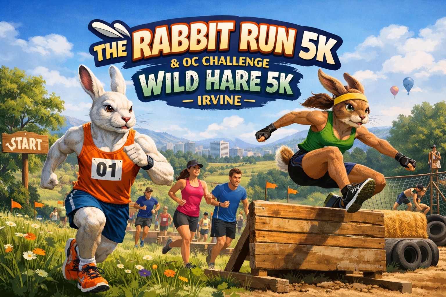 The Rabbit Run 5K & OC Challenge Wild Hare 5K — Irvine