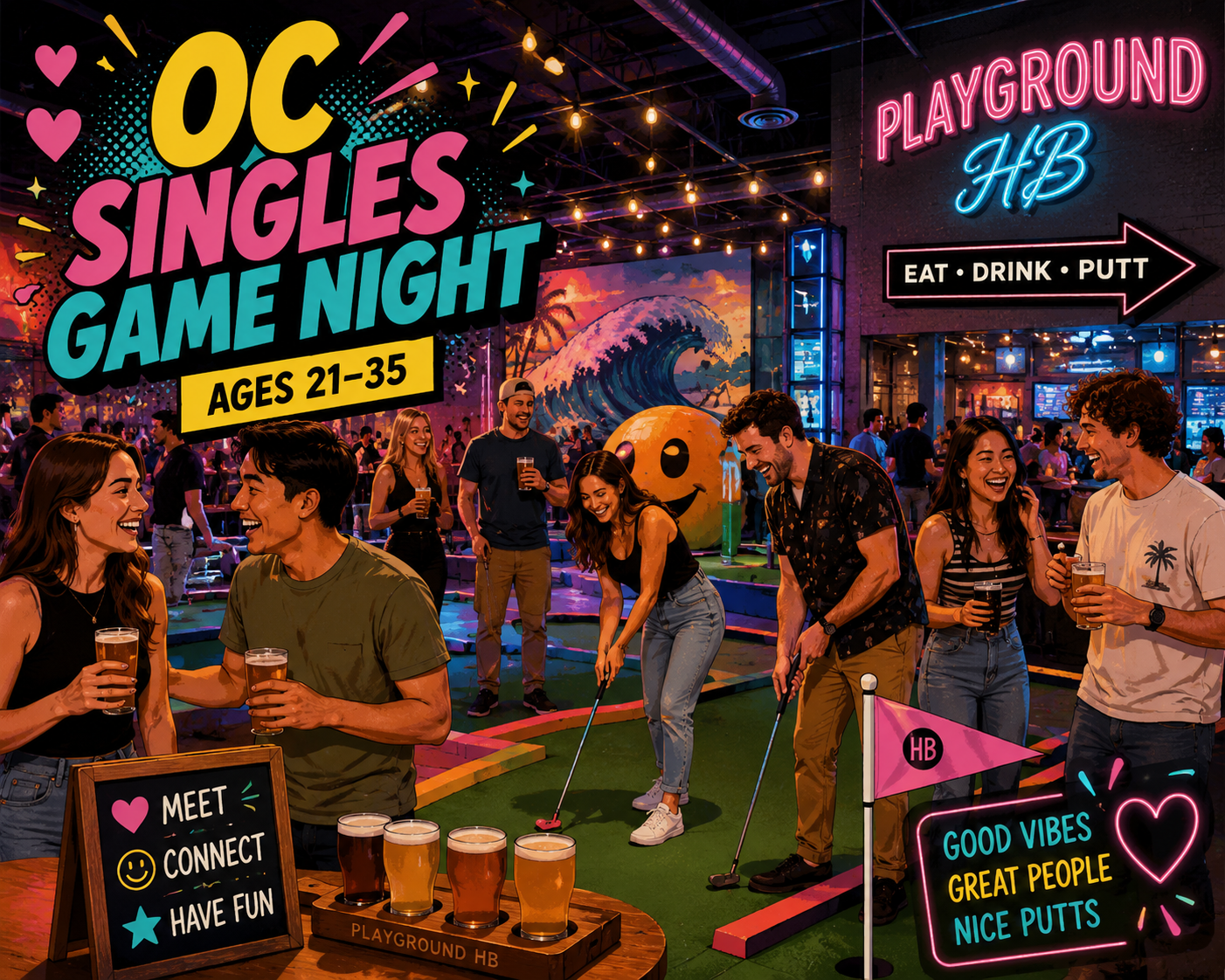 OC Singles Game Night (Ages 21–35) — Huntington Beach