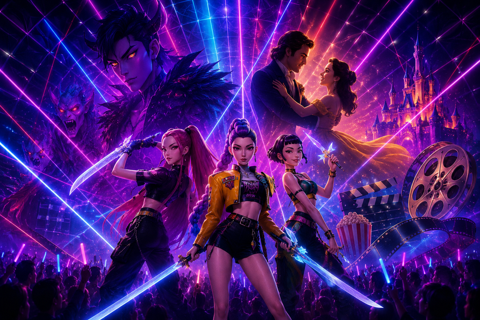 K-Pop Demon Hunters & Mousical Movie Magic LAZERDOME