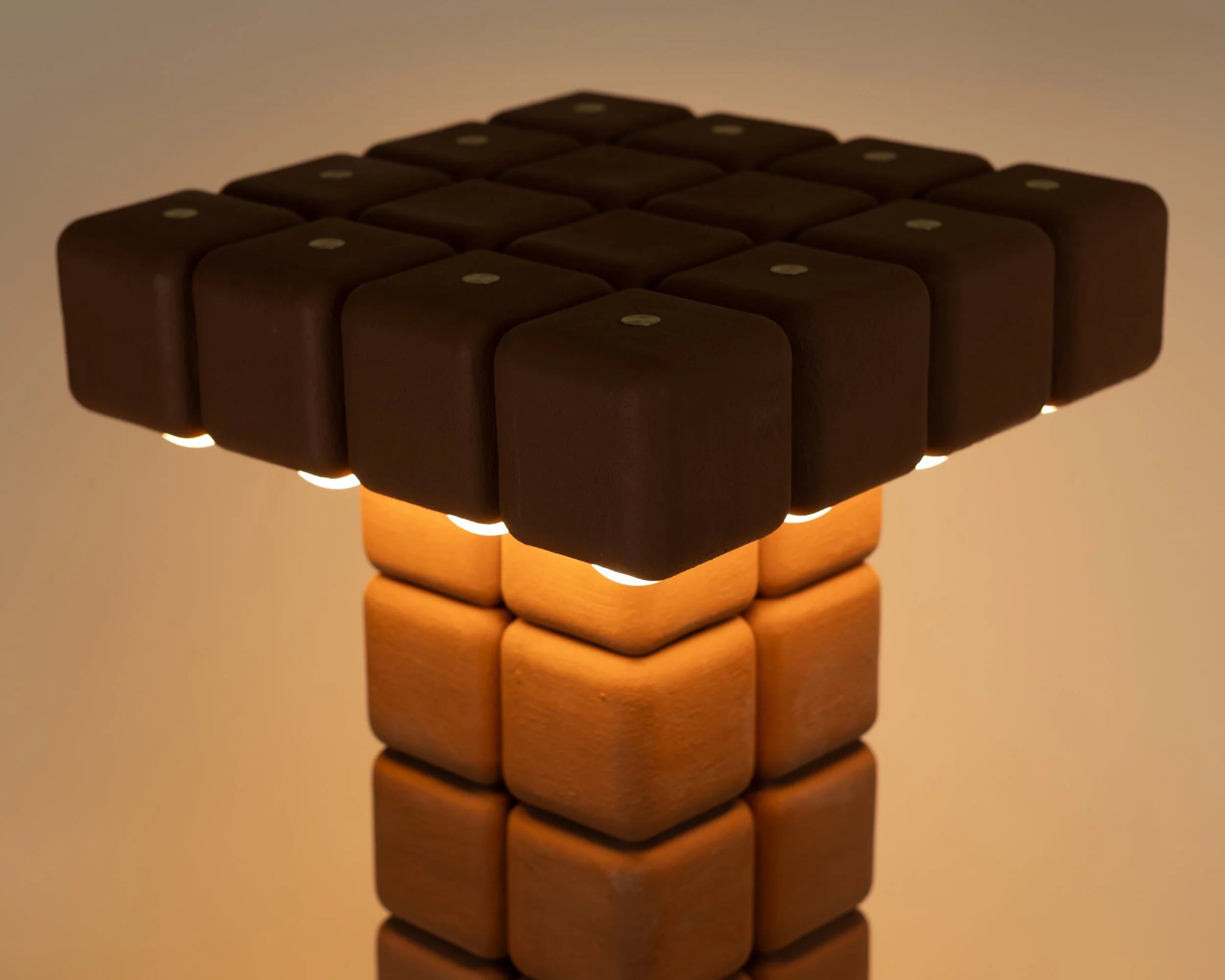 Grid Stack Table Lamp - 14.5" W x 21.5" T
