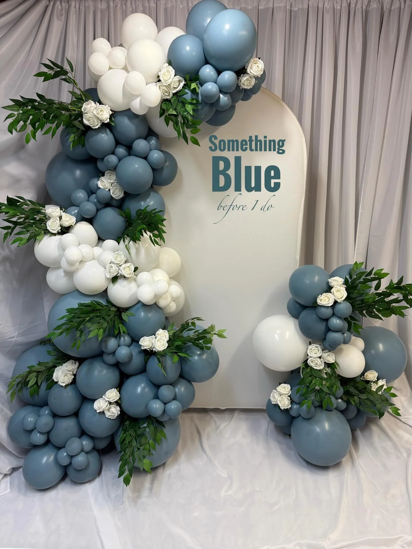 Something Blue Before I Do. Lovely bridal shower balloon garland.
#bride #bridetobe #bridalshower
#bridalshowerdecor #bridalshowerballoons
#bridalshowerballoongarland
#somethingblue #somethingbluebeforeido
#somethingbluebridalshower