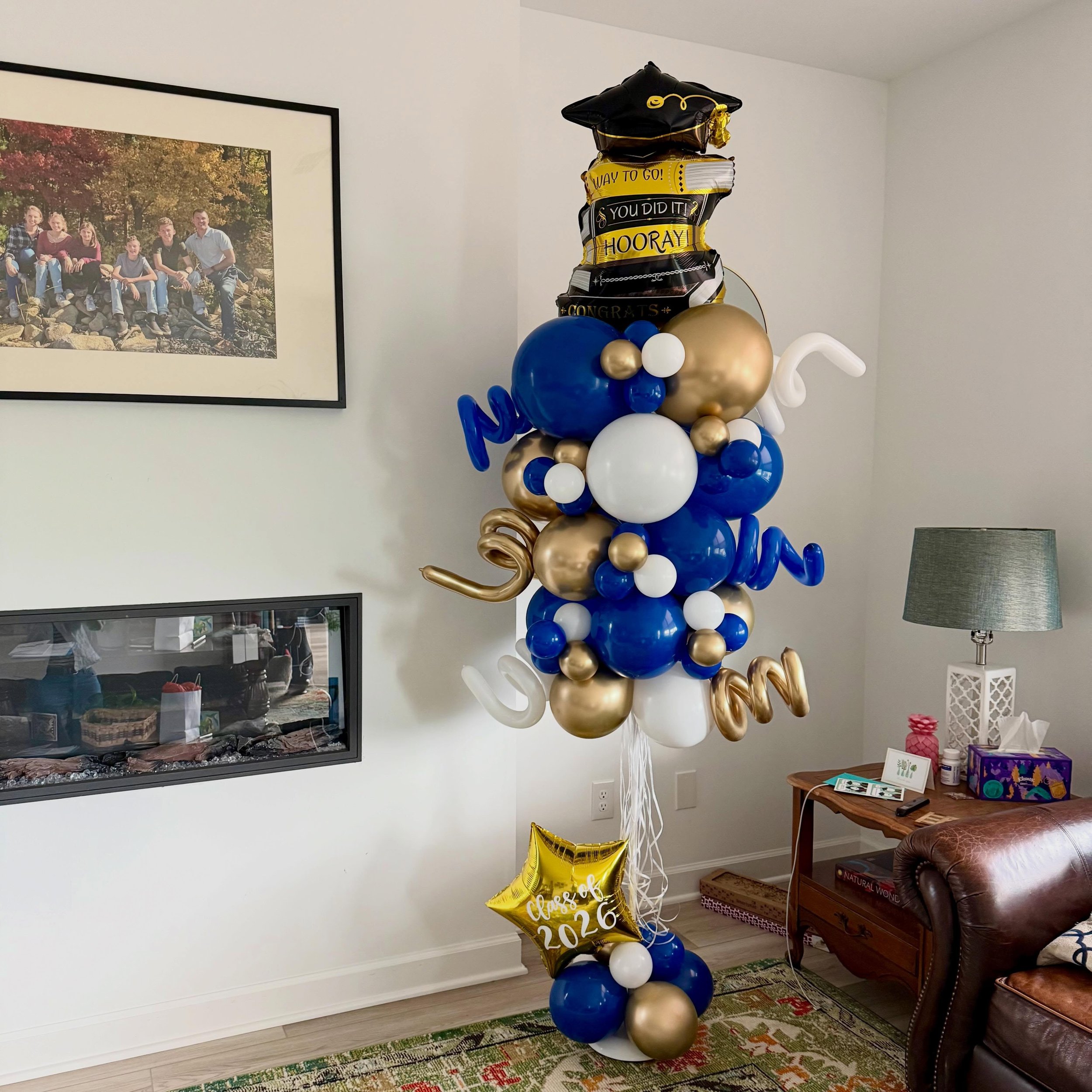 Happy Graduation Caden!

Graduations are a celebration and our 7.5ft Party Column is the perfect touch to your party! 

Our Graduation Balloon Centerpiece will complement your food or dessert table!

Welcome your guests with our Luxe Graduation Ballo