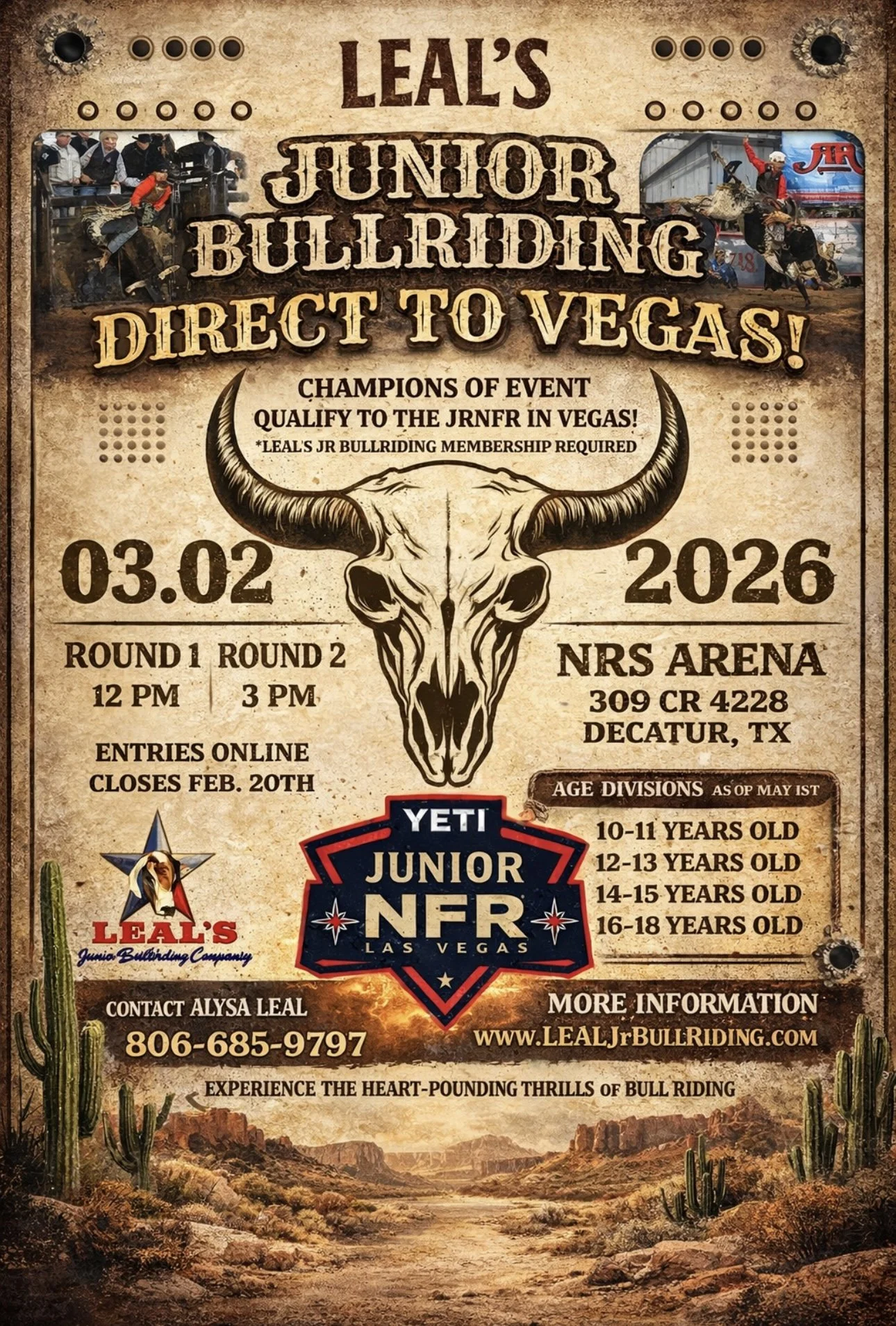 Junior Bullriding Direct to Vegas 