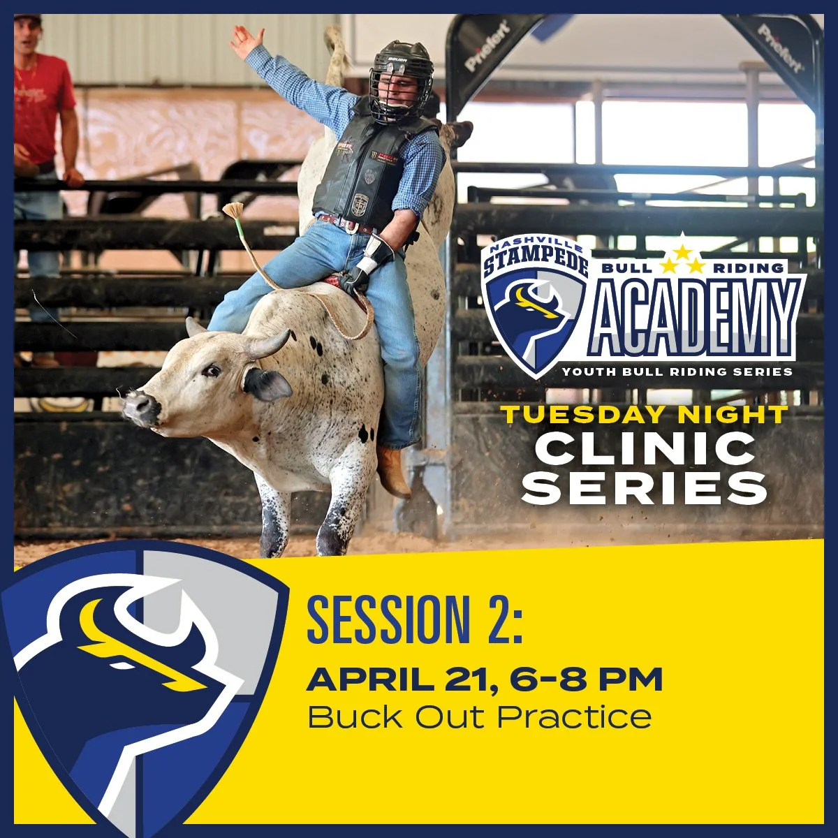 Stampede Bull Riding Academy | Session 2 | Buck Out Practice