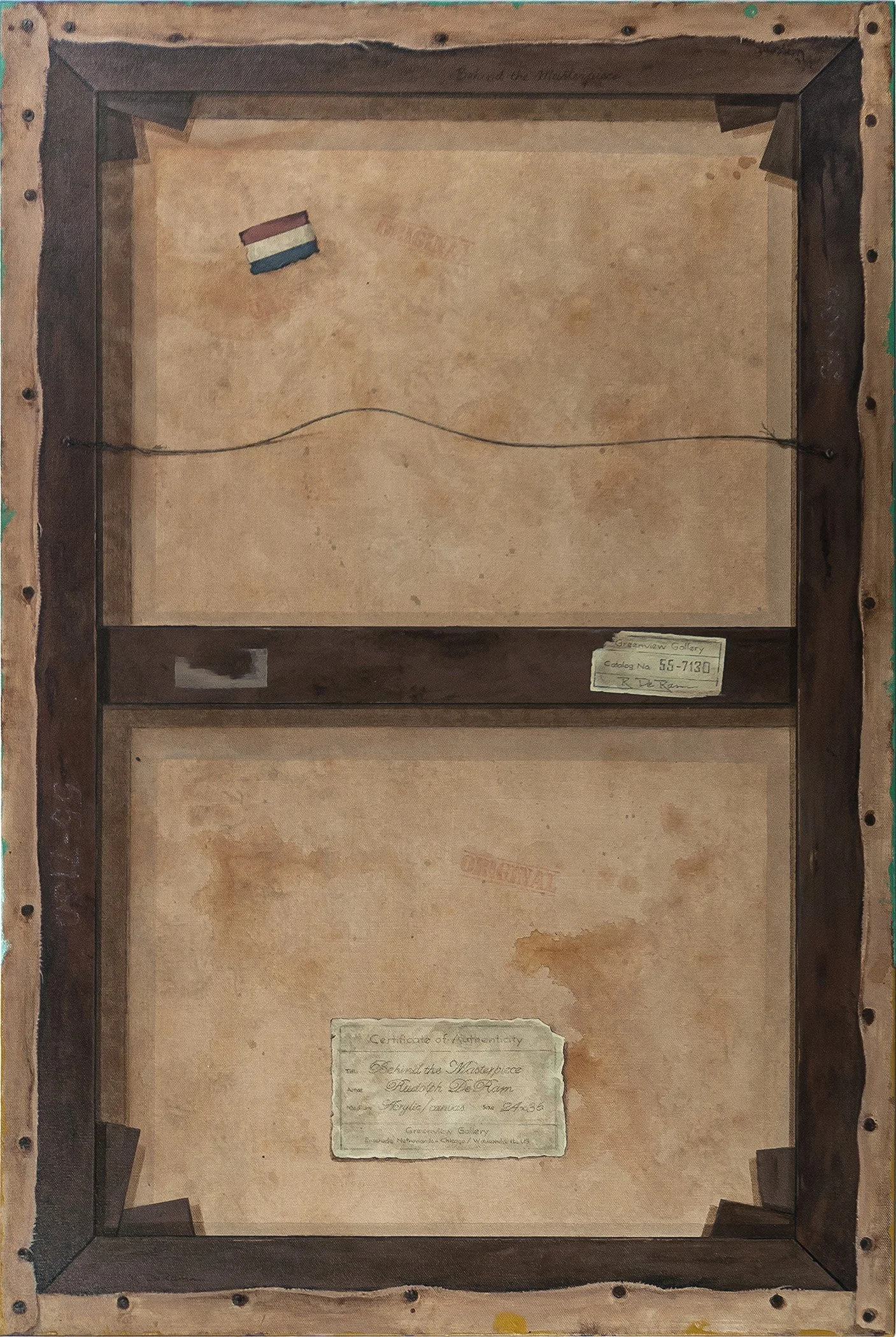 Behind The Masterpiece - 24 x 36
Acrylic/canvas trompe l'oeil image