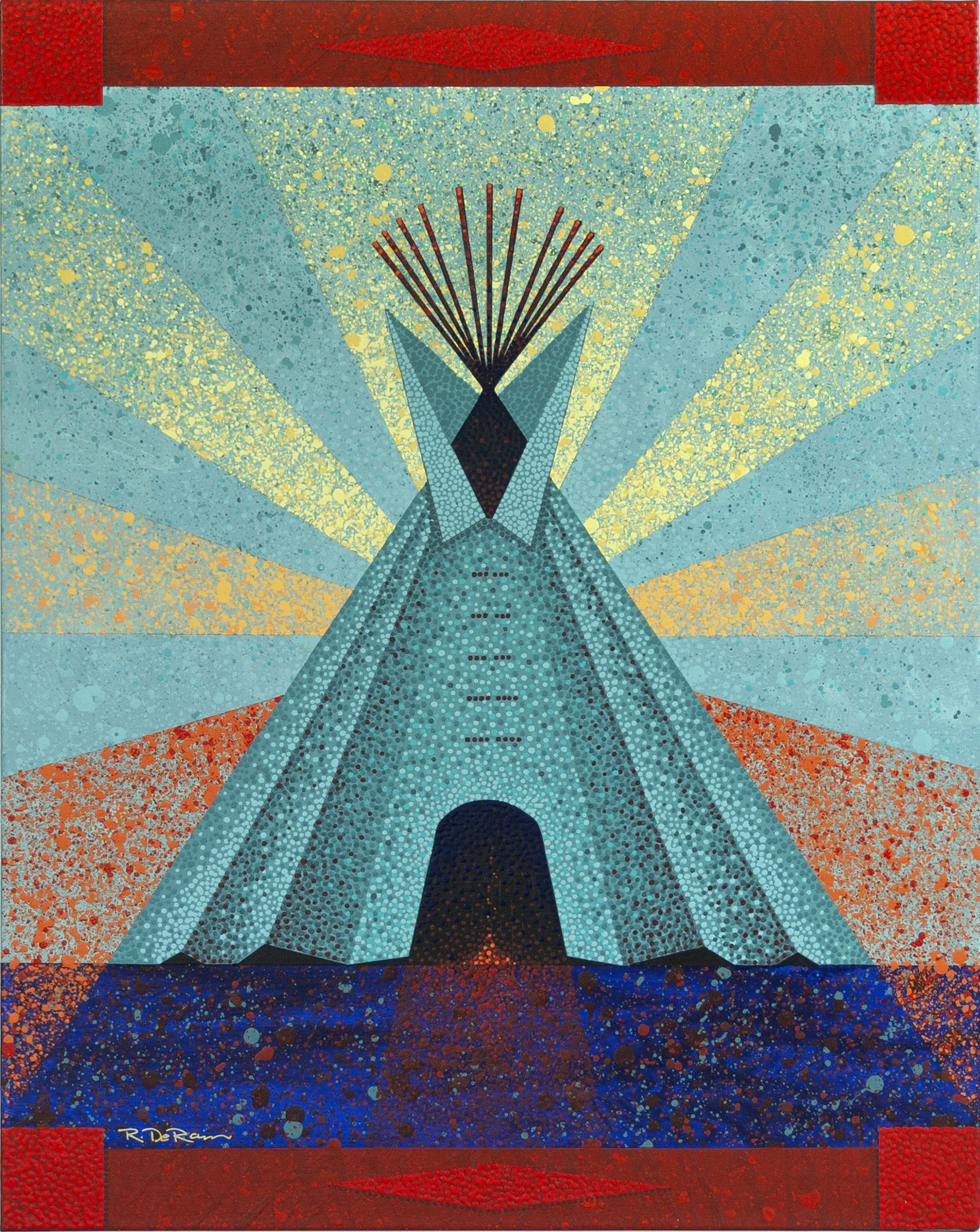 Nomad of the Rising Sun - 24 x 30 Acrylic/linen