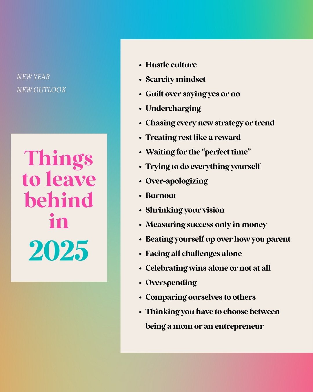 Not a resolution - an intention. ✨
Carrying what supports us into 2026.
Leaving behind what no longer fits.

Which one hit home for you? 💖

#youhandledthatperfectly #podcast #millennialmompreneurs #newyearnewoutlook #intentionalliving #momlife #wome