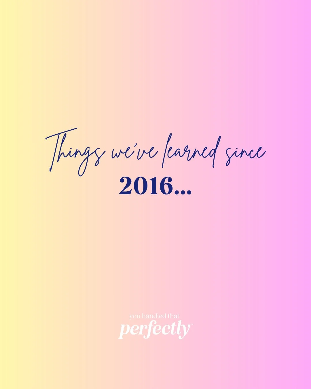 We were inspired to hop on the 2016 post trend after we saw @mindykaling&rsquo;s post. She shared that she almost didn&rsquo;t post because she looks different now &ndash; and she got quite a lot of pushback in the comments for it. ⁠
⁠
But I understo