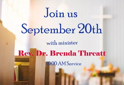 Invitation to join a church service  every Sunday at 10:00 AM. Sermon title:  "THE NAME I ANSWER TO…"  Scripture:  Isaiah 43: 1-7