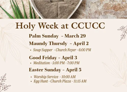 Holy Week At CCUCC