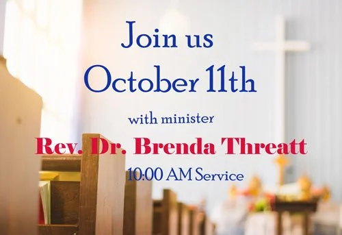 Invitation to join a church service  every Sunday at 10:00 AM. Sermon title:  "THE NAME I ANSWER TO…"  Scripture:  Isaiah 43: 1-7