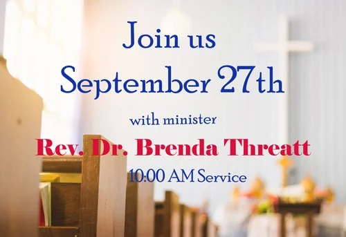 Invitation to join a church service  every Sunday at 10:00 AM. Sermon title:  "THE NAME I ANSWER TO…"  Scripture:  Isaiah 43: 1-7