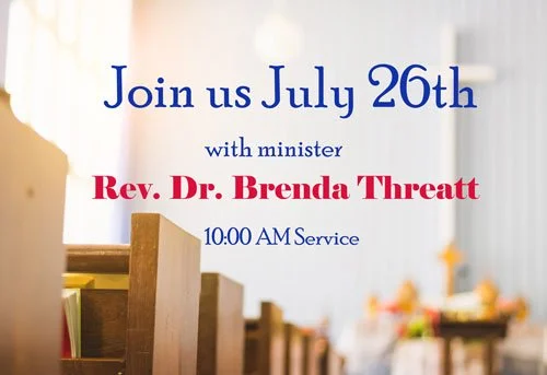 Invitation to join a church service  every Sunday at 10:00 AM. Sermon title:  "THE NAME I ANSWER TO…"  Scripture:  Isaiah 43: 1-7