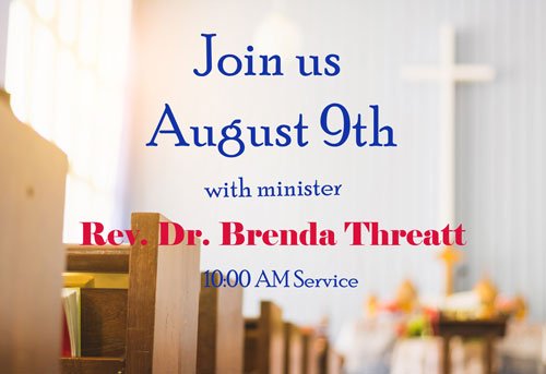 Invitation to join a church service  every Sunday at 10:00 AM. Sermon title:  "THE NAME I ANSWER TO…"  Scripture:  Isaiah 43: 1-7