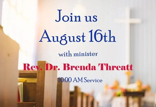 Invitation to join a church service  every Sunday at 10:00 AM. Sermon title:  "THE NAME I ANSWER TO…"  Scripture:  Isaiah 43: 1-7