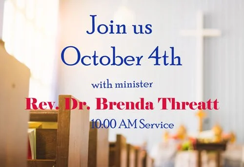 Invitation to join a church service  every Sunday at 10:00 AM. Sermon title:  "THE NAME I ANSWER TO…"  Scripture:  Isaiah 43: 1-7