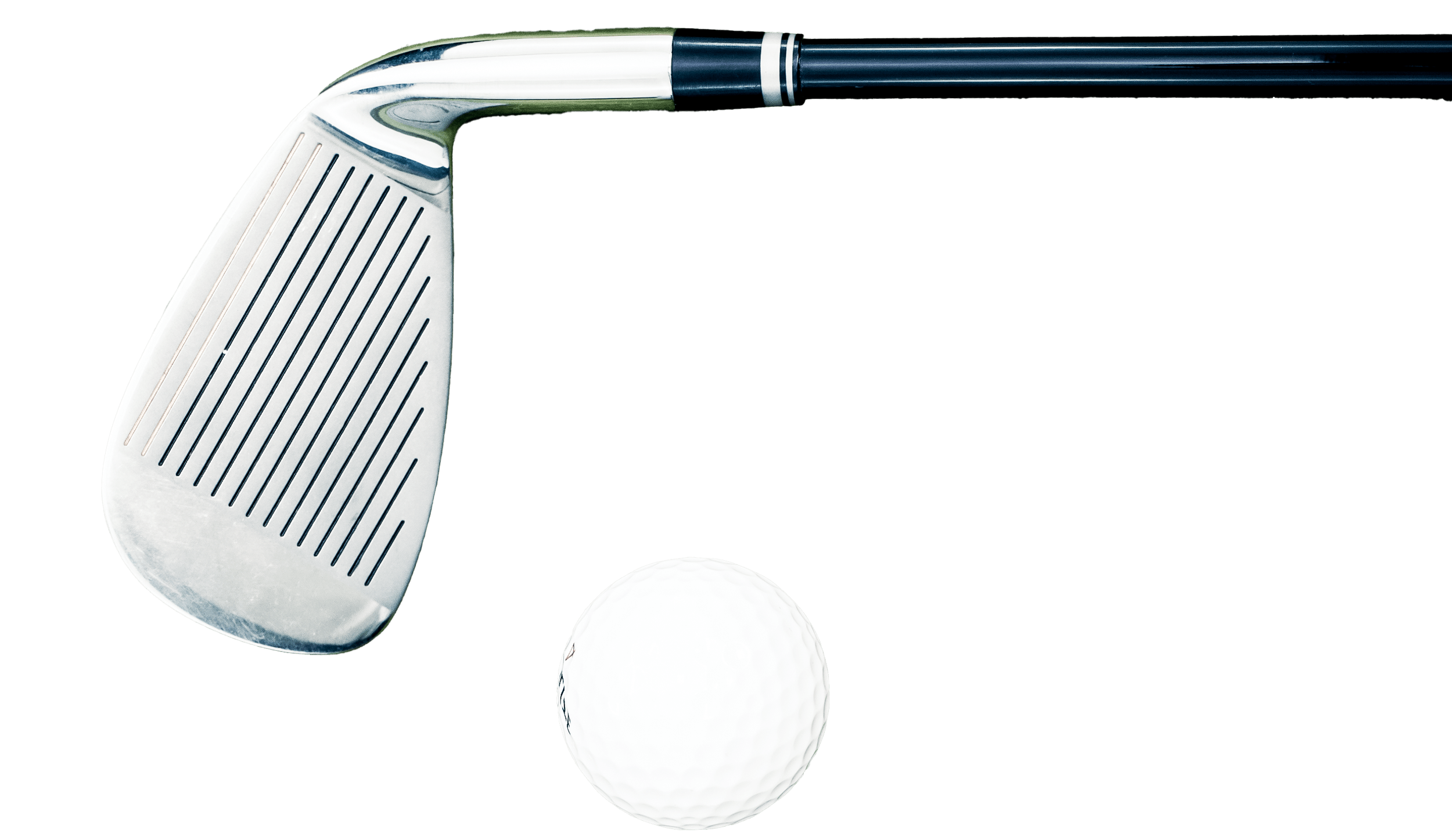 golf club with golf ball
