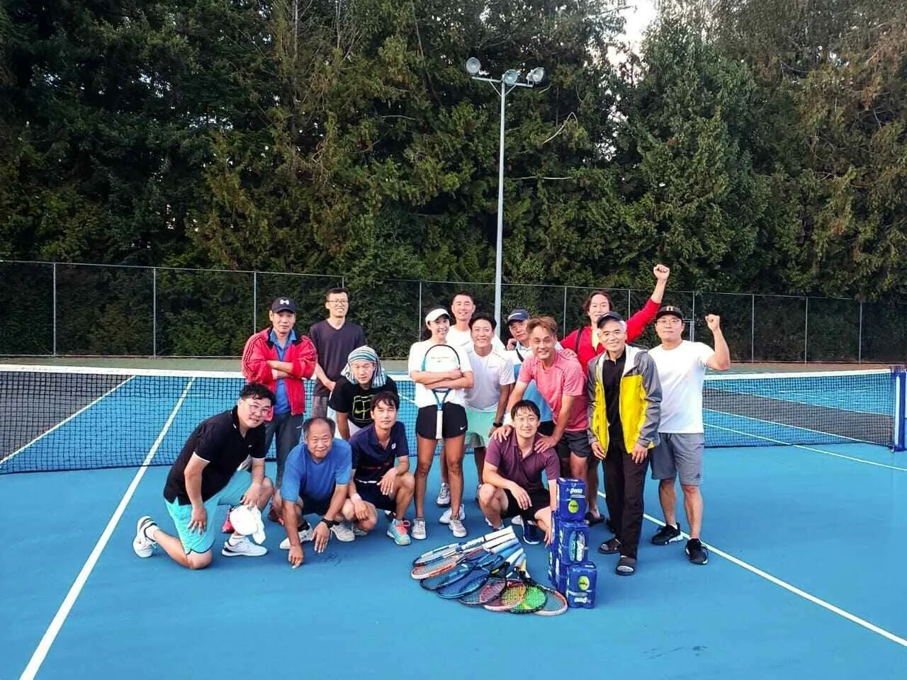 toronto tennis players smiling after a game