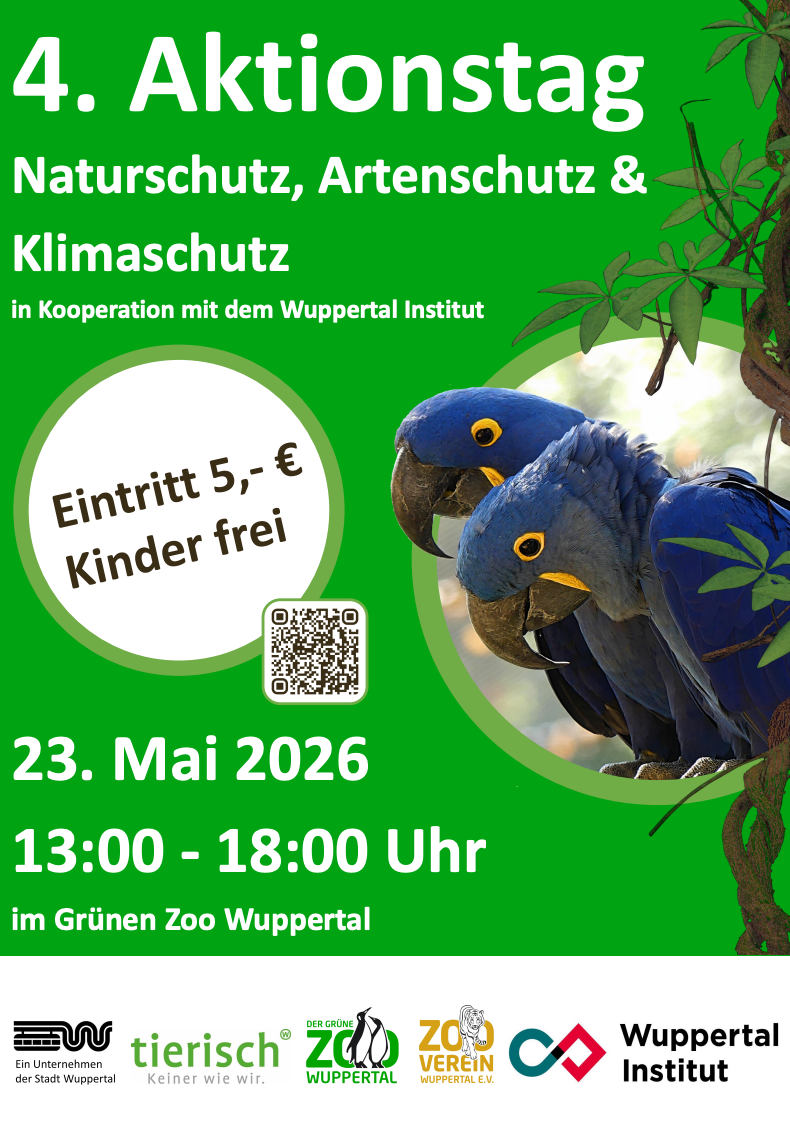 Grüner Zoo Wuppertal: Aktionstag "Naturschutz, Artenschutz und Klimaschutz"