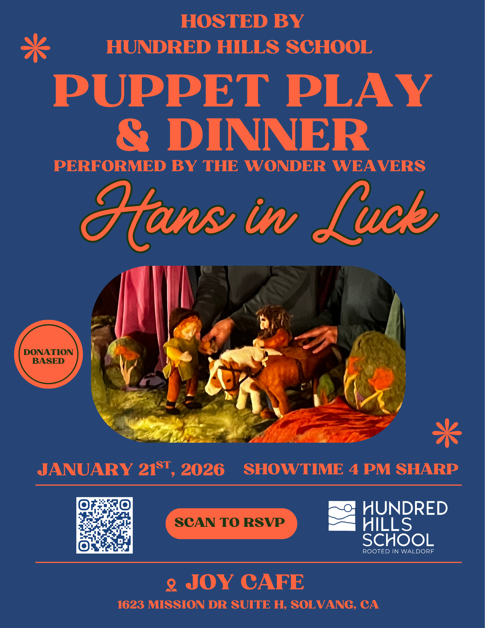 Puppet Play & Dinner Performed by the Wonder Weavers