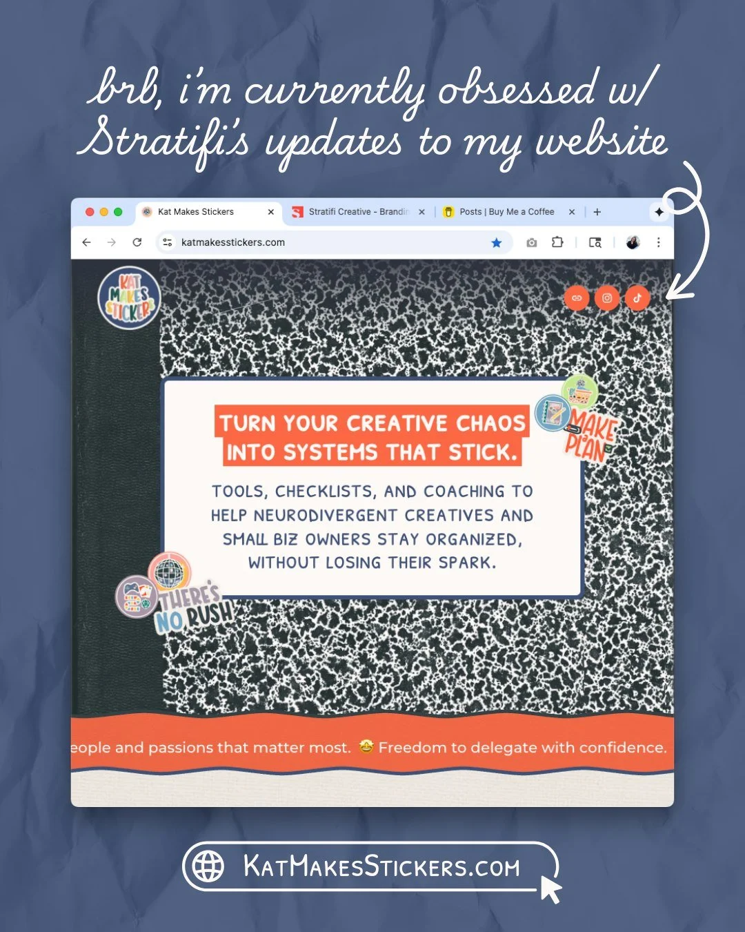 A couple weeks back my friends at @stratificreative spent the whole day with me tuning up my website, and I am obsessedddd.

I don't really consider myself a web designer anymore, but I built my site myself in Squarespace back when I started my busin