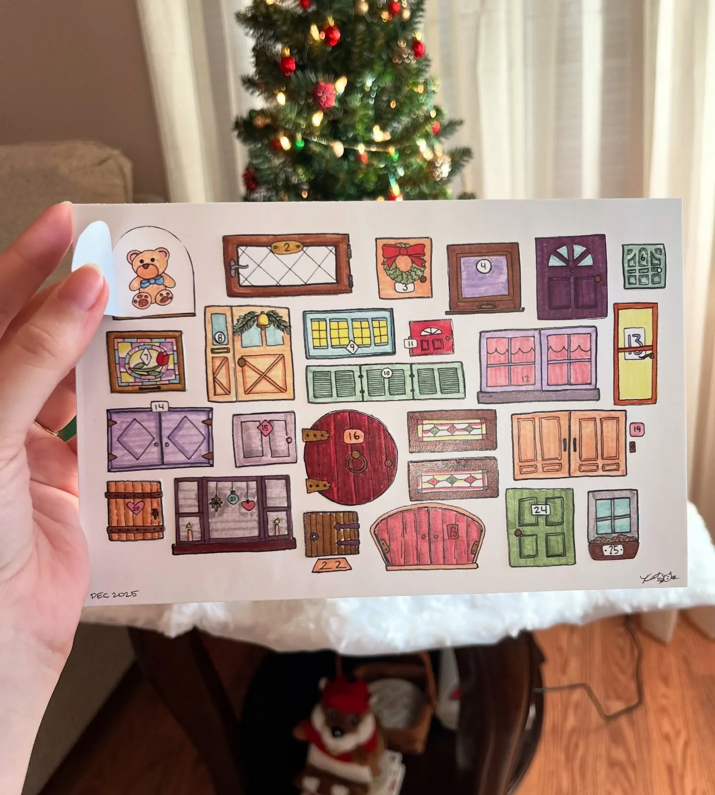 Our various Christmas cards! Advent calendar cards for family, pet doodles for #KatWalksDogs clients, and our household holiday cards 💌 

Warm wishes from the whole crew!