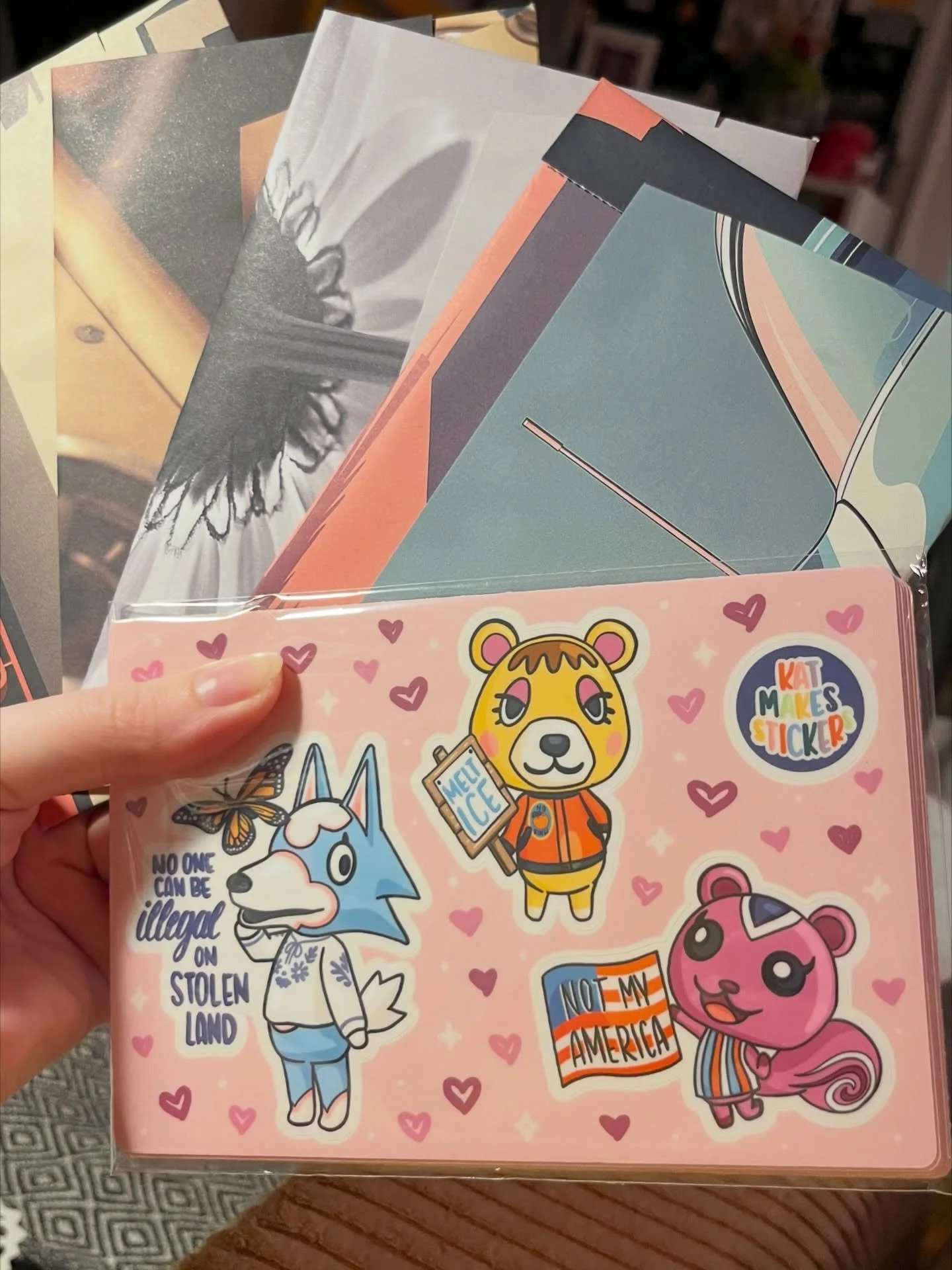 Rumor has it these cuties have started arriving in mailboxes near you 👀📪💌

Skye, Tammy, and Peanut were so excited to be featured with their protest signs in this month&rsquo;s Sticker Club design. All 3 currently reside on my Animal Crossing isla