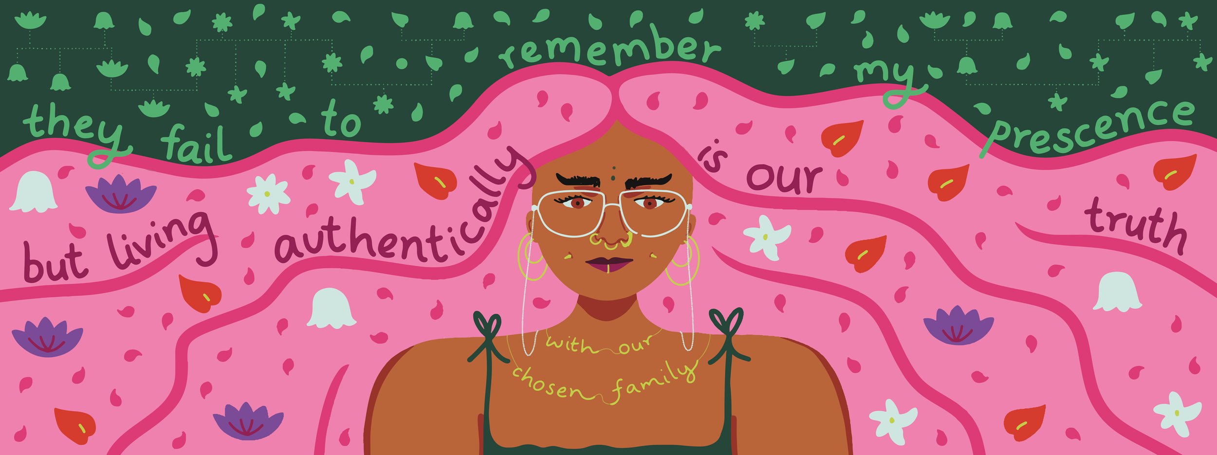 Support Systems and Kinship
Artist: Sarith Ratnayake
Even when we look at our history and long for ancestral connection, it can feel like our presence has been forgotten. We have had to carve out our own communities and support systems through ch