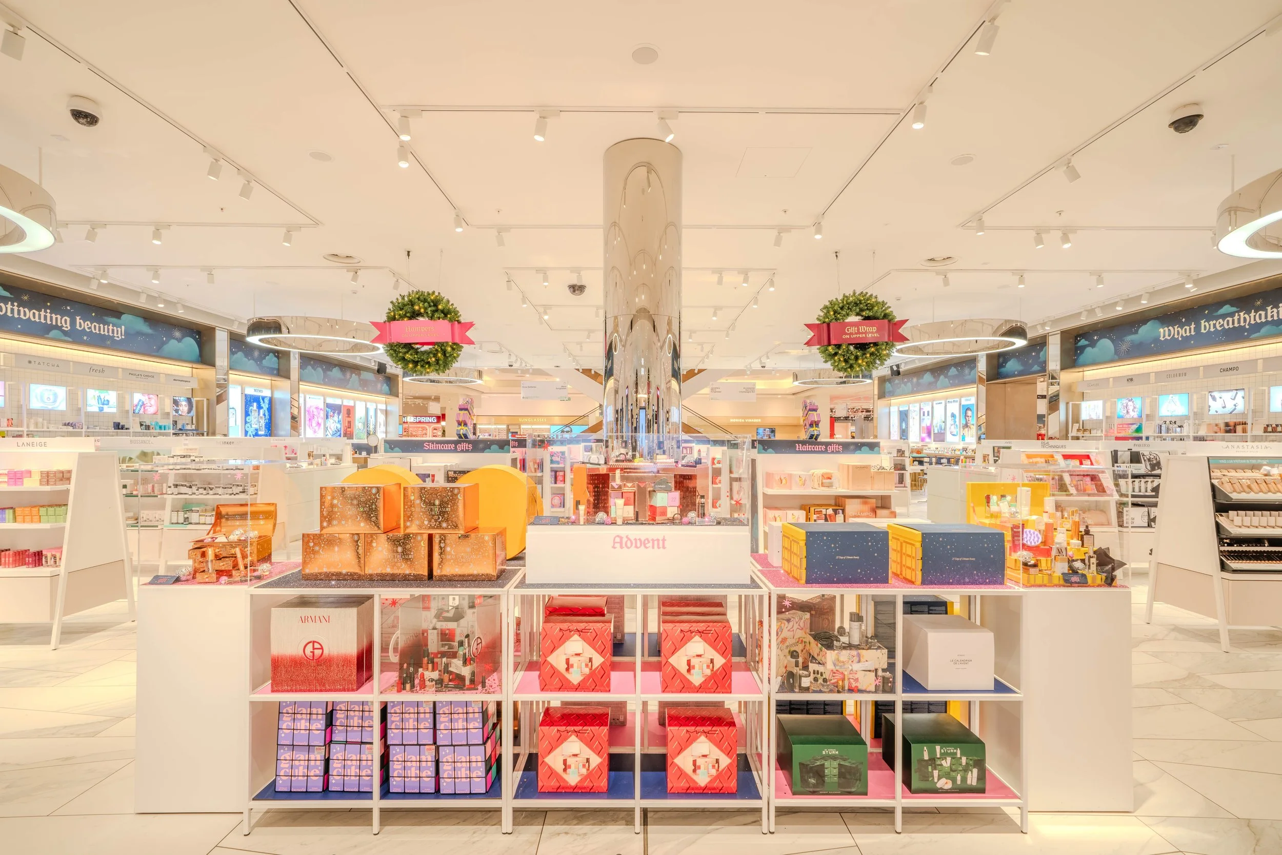 Selfridges x Disney Christmas installation — wide shot of display featuring Christmas products, London commercial environment and brand space photography for retail marketing