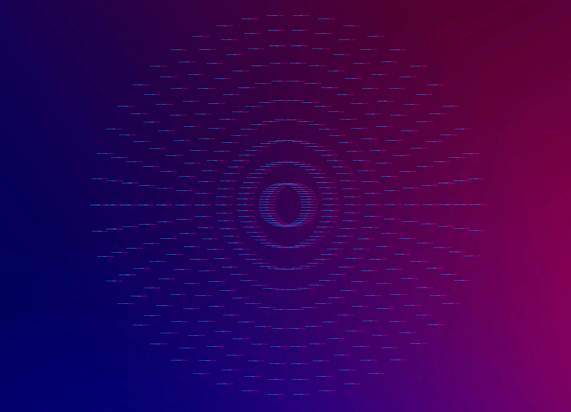 Abstract design with concentric lines and gradient background in blue and purple hues.
