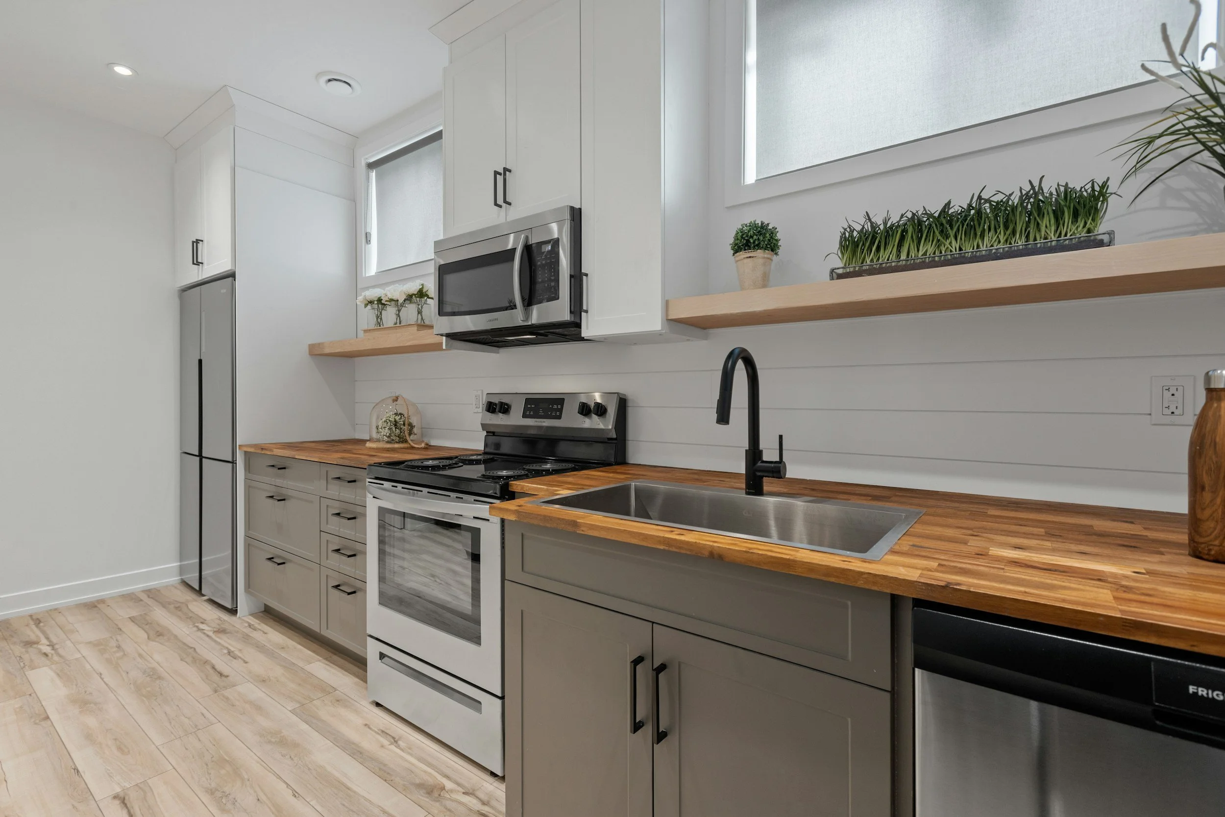 renovated kitchen, with a new dishwasher