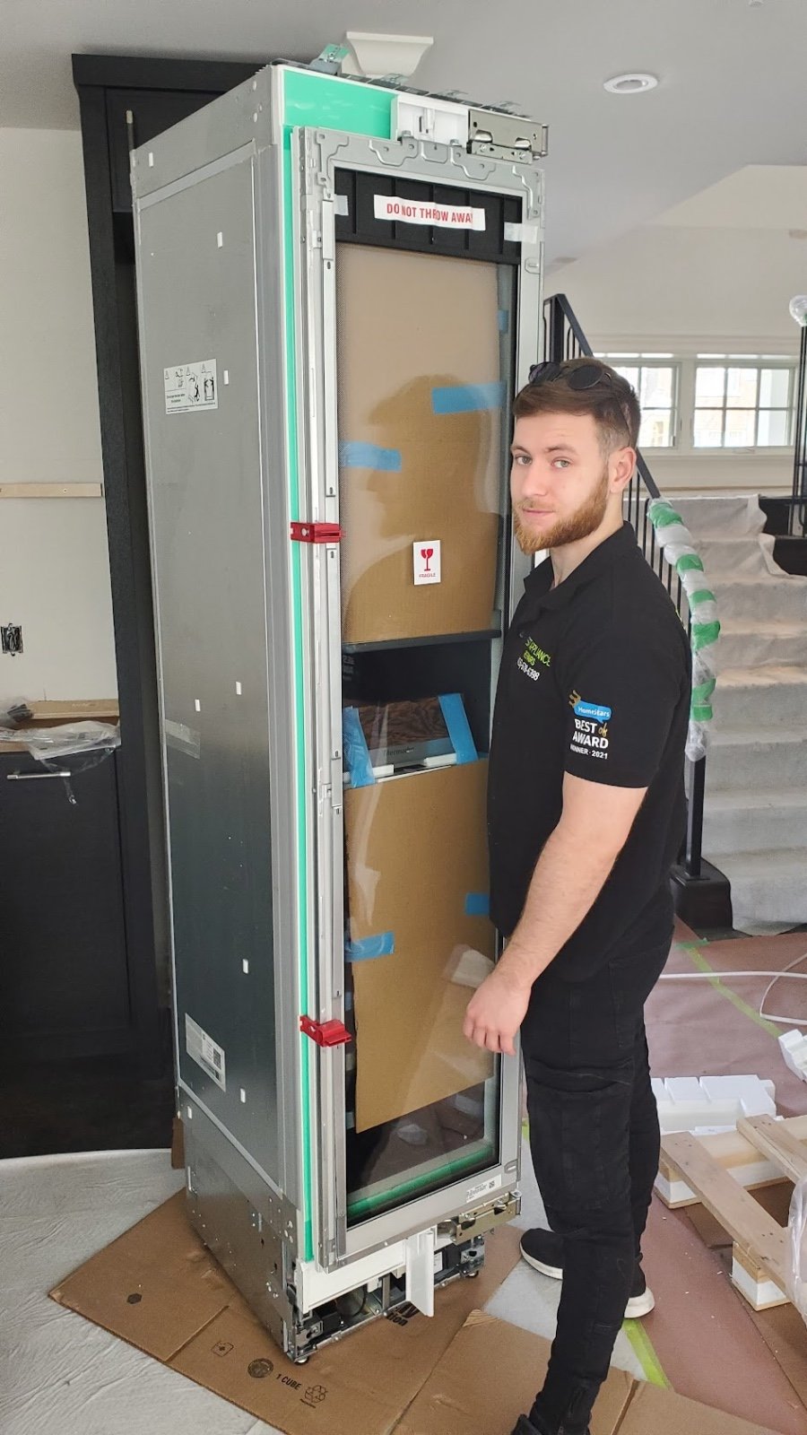 Built-in fridge installation – Toronto home