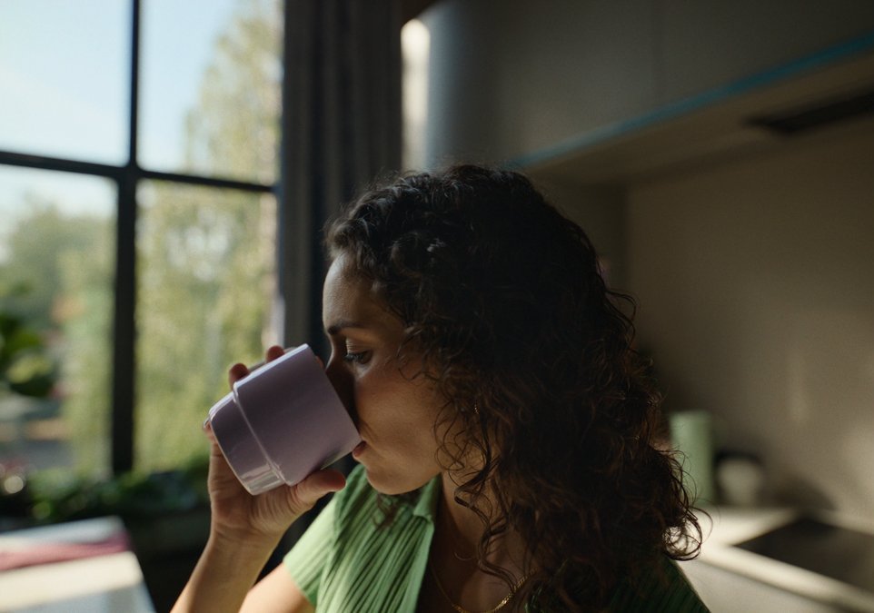 SHOT 2
Maggie drinking coffee